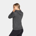 Essential Zip Hoodie Women Caviar Melange