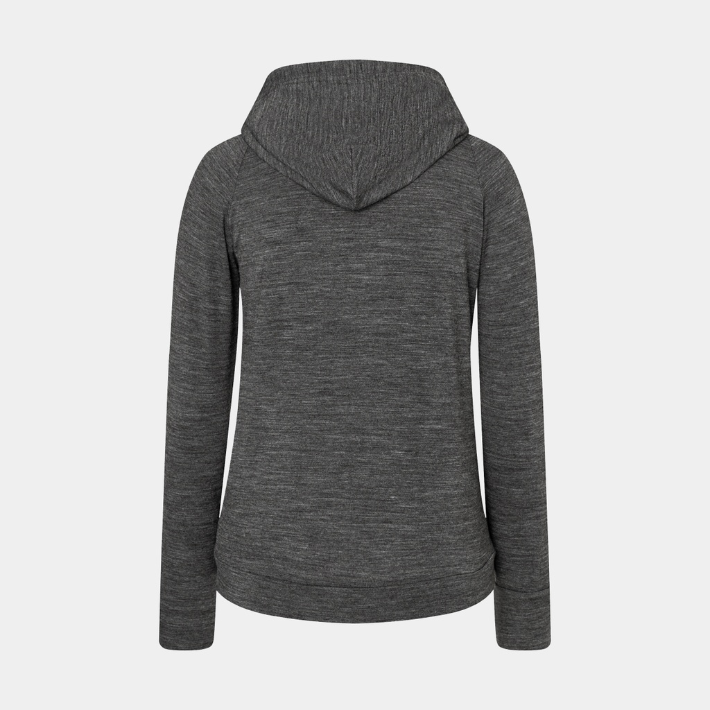 Essential Zip Hoodie Women Caviar Melange