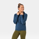 Essential Zip Hoodie Women Dark Denim Melange