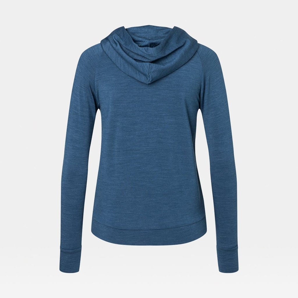Essential Zip Hoodie Women Dark Denim Melange