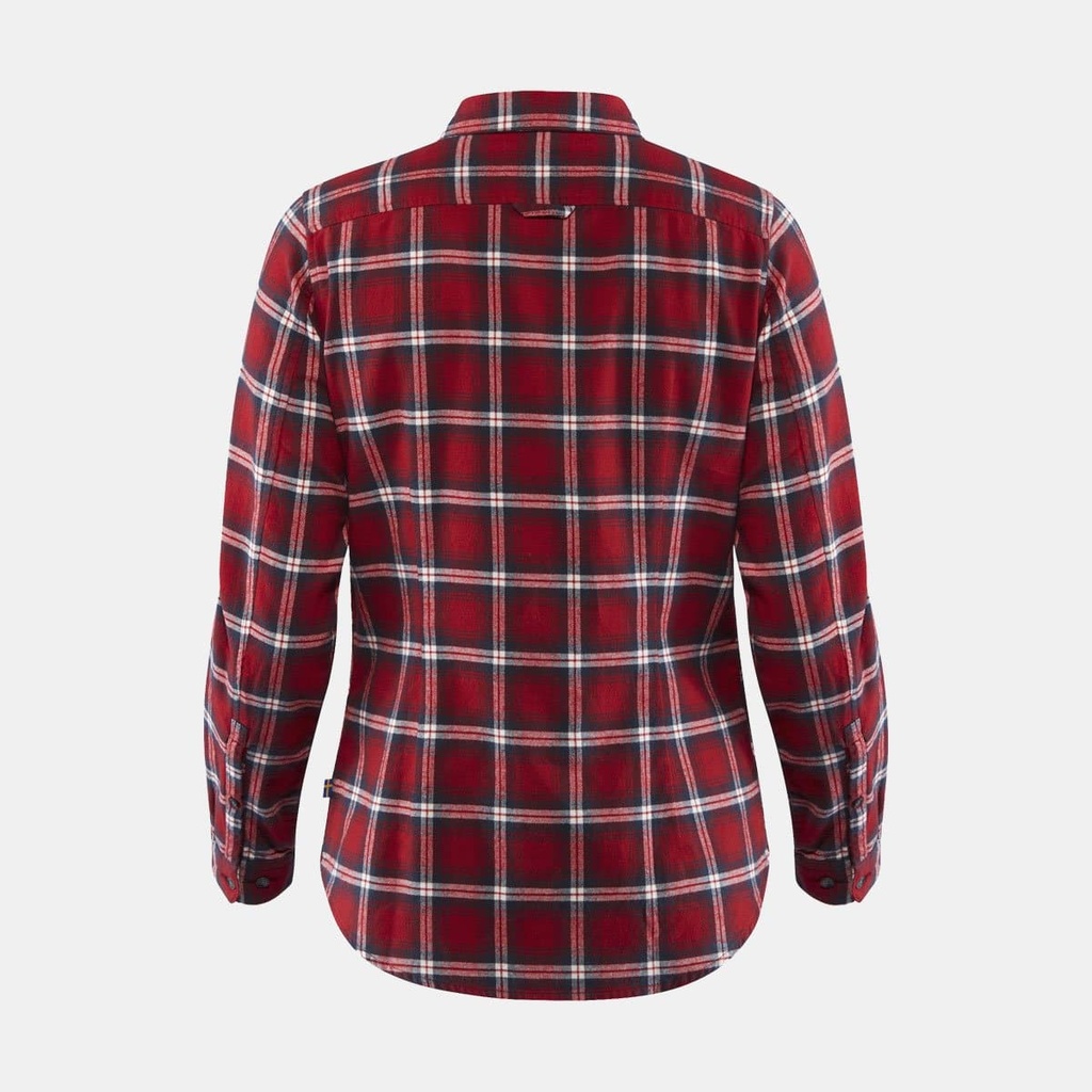 Övik Flannel Shirt Women Deep Red