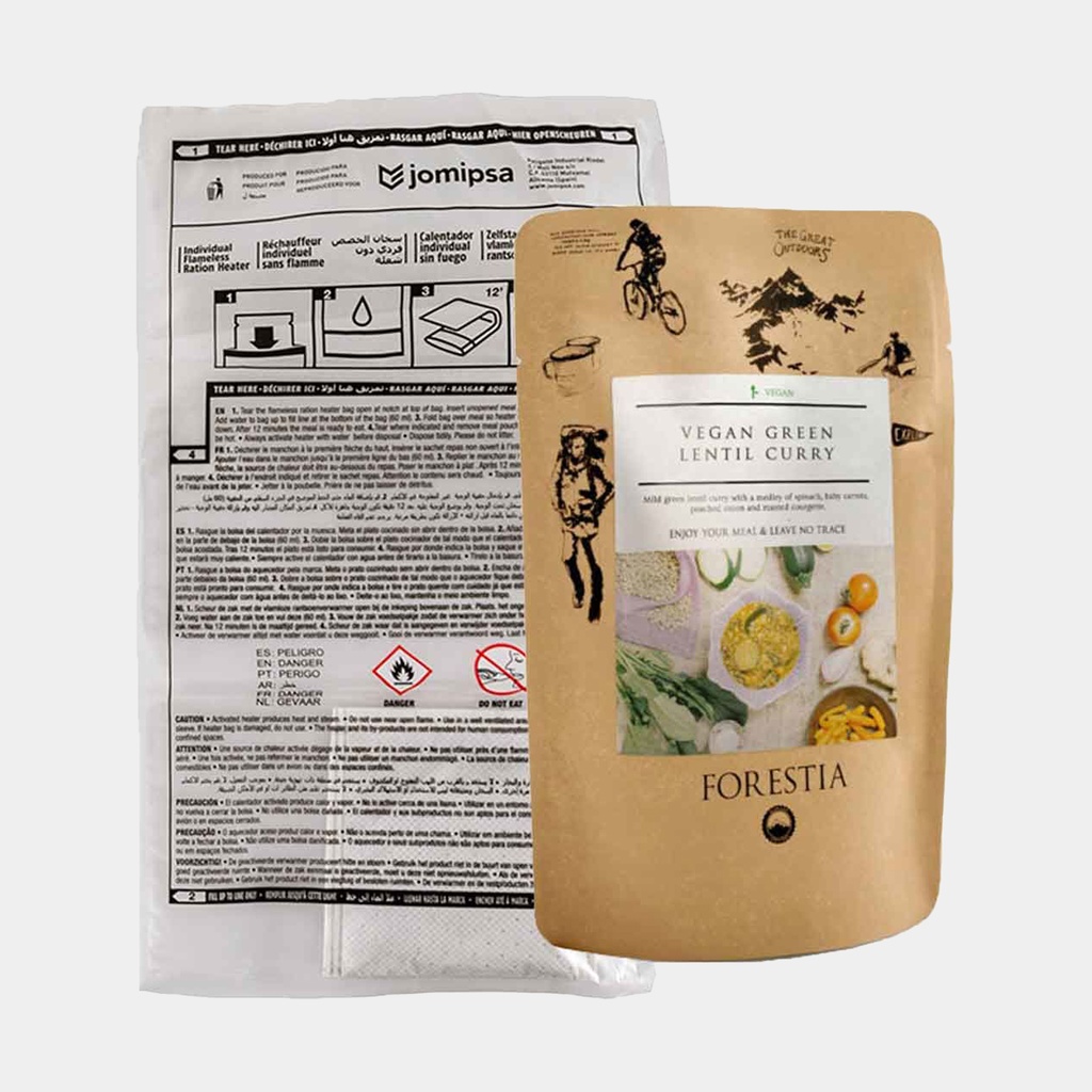 Vegan green lentil curry Self Heating