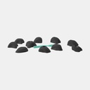 FirstLine Foot 2 (10pcs) XS-S Jet Black