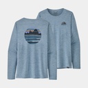 Long-Sleeved Cap Cool Daily Graphic Shirt Line Logo Ridge Stripe: Smolder Blue X-Dye (copie)