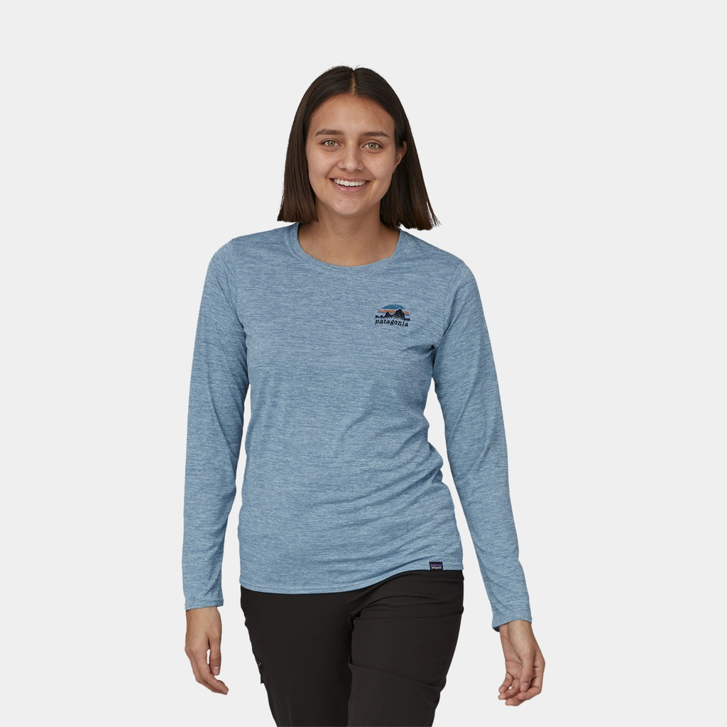 Long-Sleeved Cap Cool Daily Graphic Shirt Line Logo Ridge Stripe: Smolder Blue X-Dye (copie)