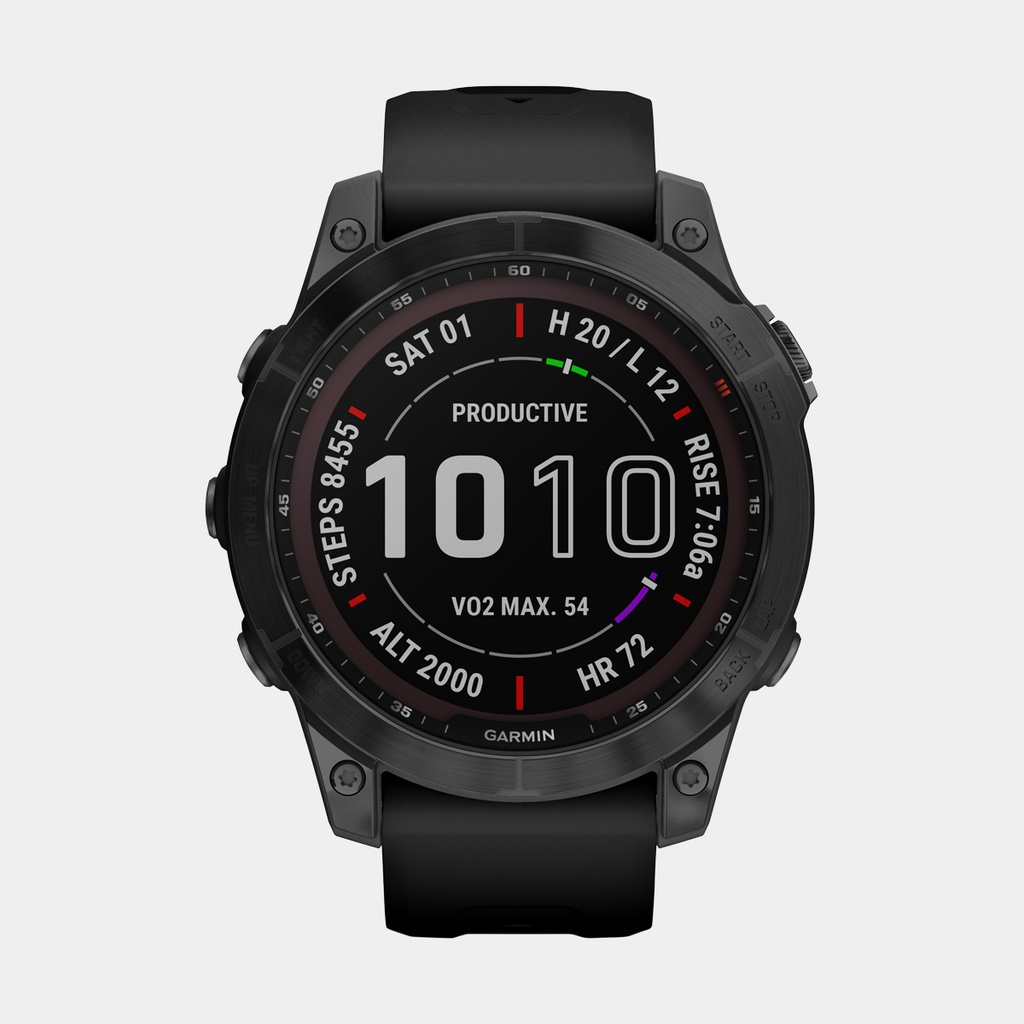 Fenix 7 Sapphire Solar (2022) Black DLC Titanium w/ Black Band