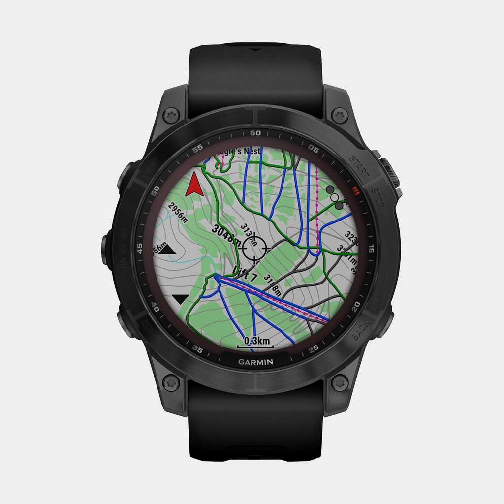 Fenix 7 Sapphire Solar (2022) Black DLC Titanium w/ Black Band