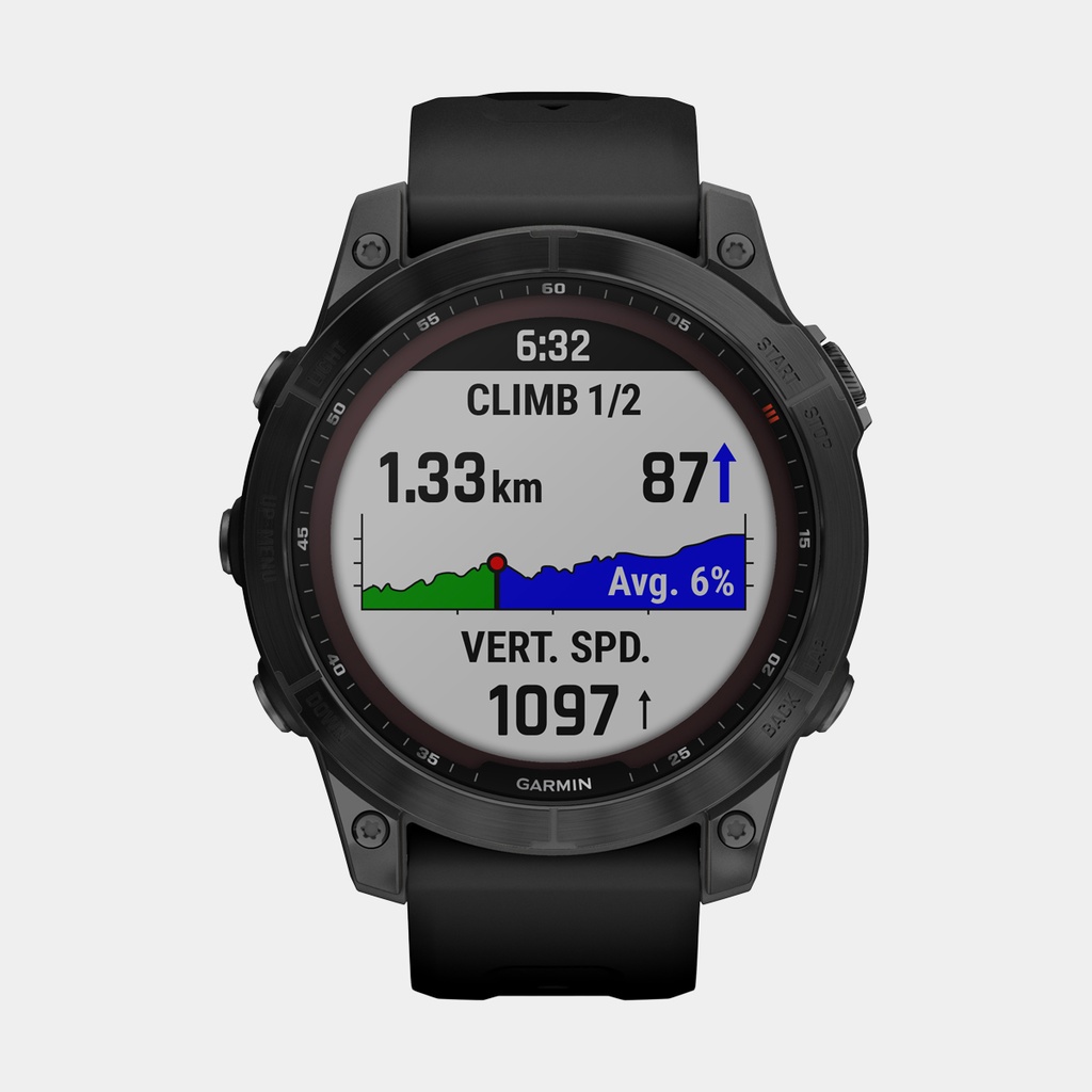 Fenix 7 Sapphire Solar (2022) Black DLC Titanium w/ Black Band