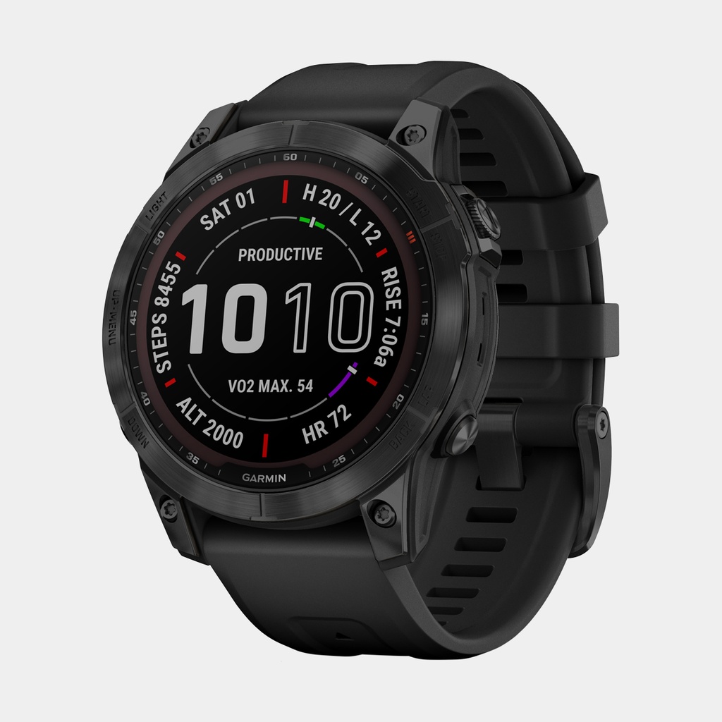 Fenix 7 Sapphire Solar (2022) Black DLC Titanium w/ Black Band
