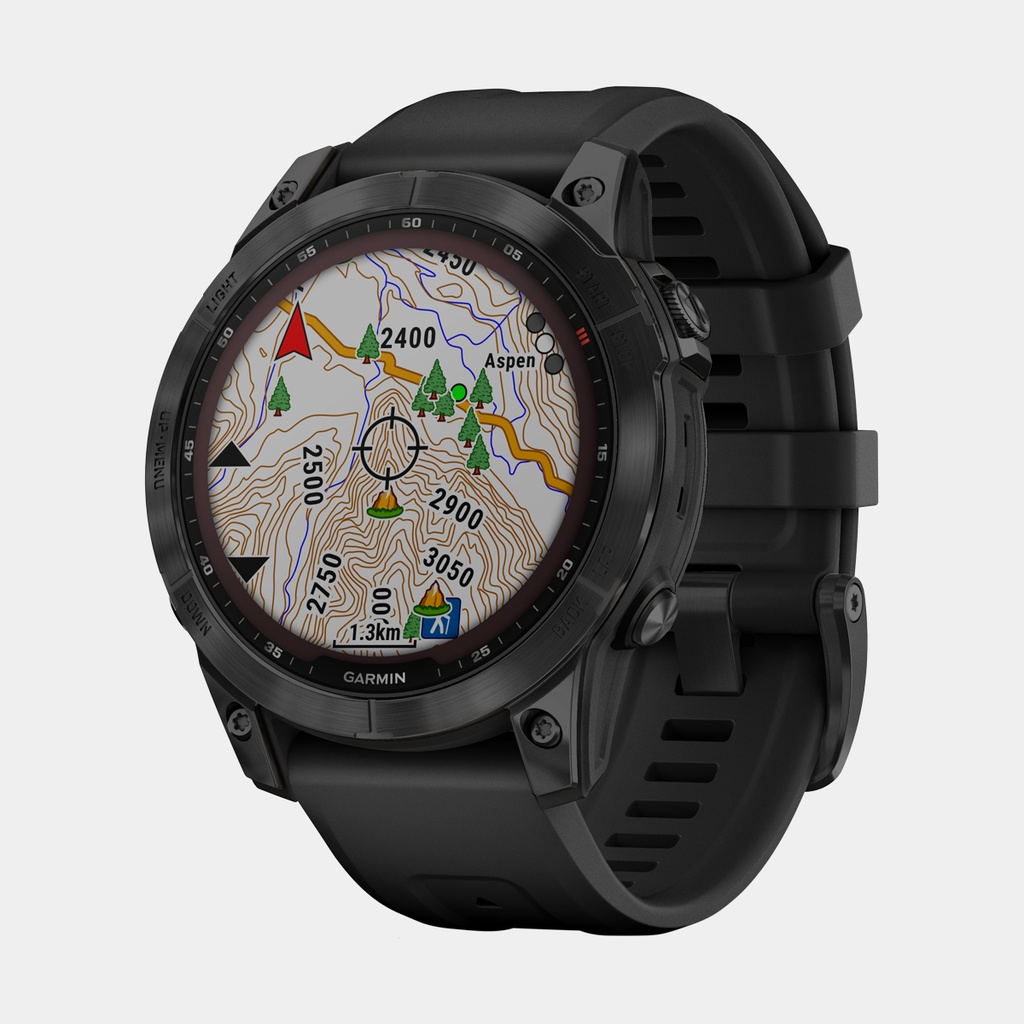 Fenix 7 Sapphire Solar (2022) Black DLC Titanium w/ Black Band