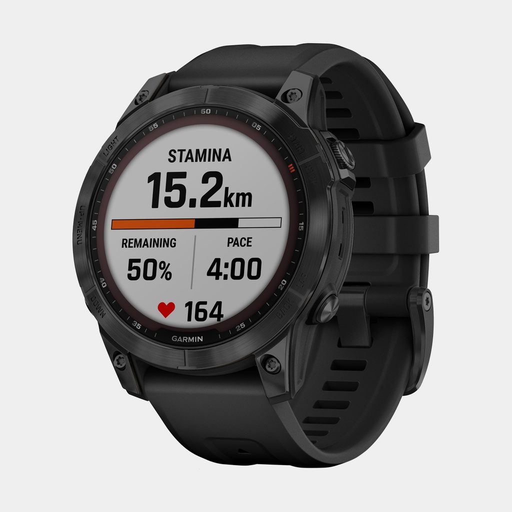 Fenix 7 Sapphire Solar (2022) Black DLC Titanium w/ Black Band