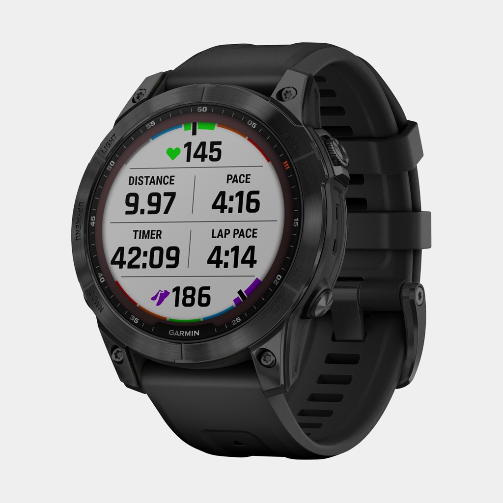 Fenix 7 Sapphire Solar (2022) Black DLC Titanium w/ Black Band