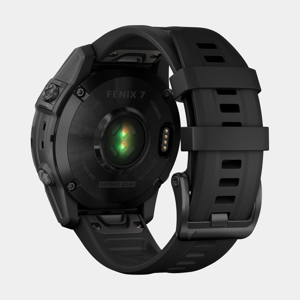 Fenix 7 Sapphire Solar (2022) Black DLC Titanium w/ Black Band