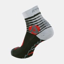 Travel Ankle Socks Gris Anthracite / Rouge