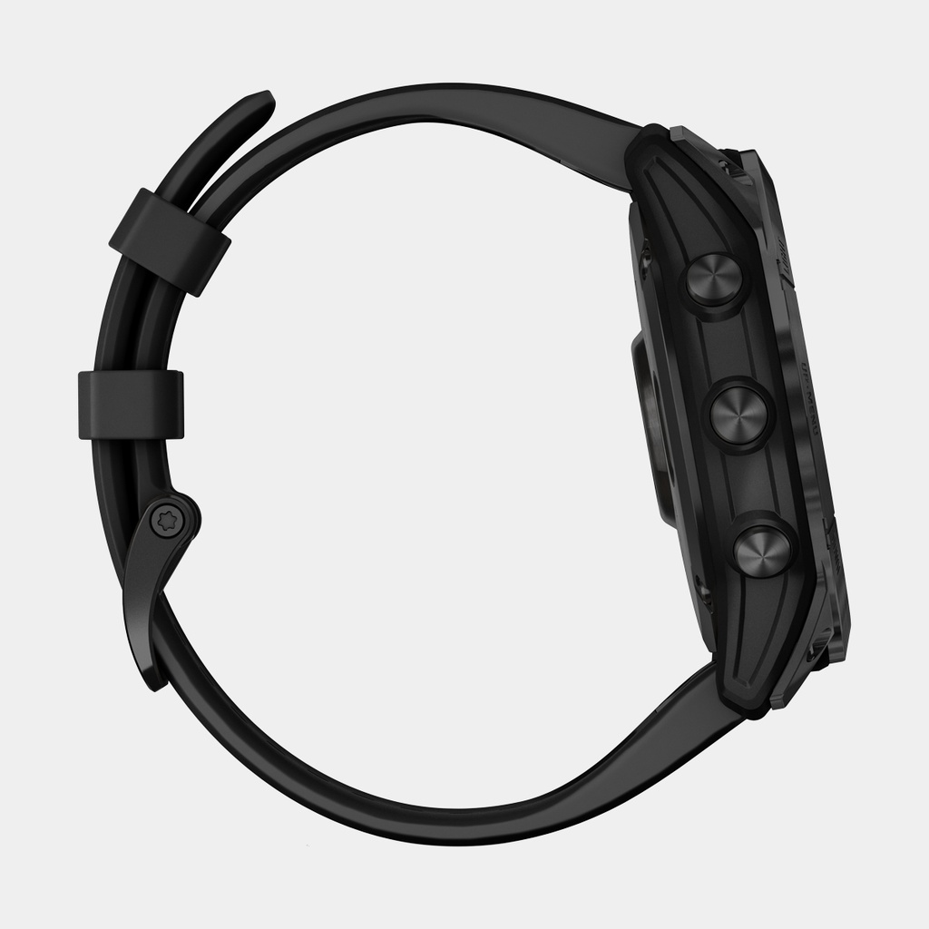 Fenix 7X Sapphire Solar (2022) Carbon Gray DLC w/ Black Band (copie)
