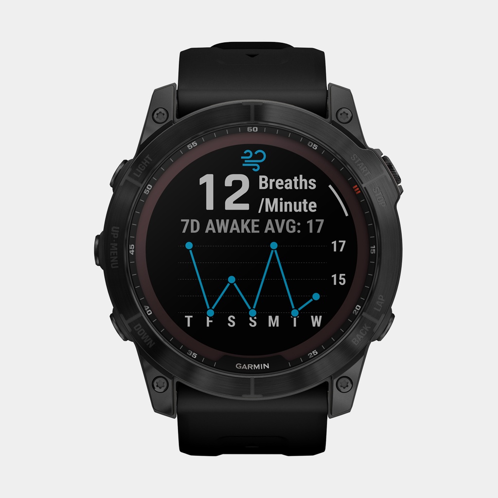 Fenix 7X Sapphire Solar (2022) Carbon Gray DLC w/ Black Band (copie)