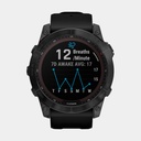 Fenix 7X Sapphire Solar (2022) Carbon Gray DLC w/ Black Band (copie)