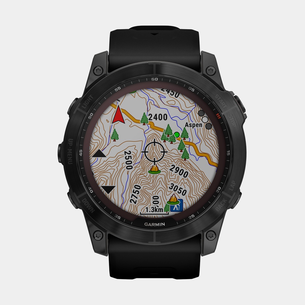 Fenix 7X Sapphire Solar (2022) Carbon Gray DLC w/ Black Band (copie)
