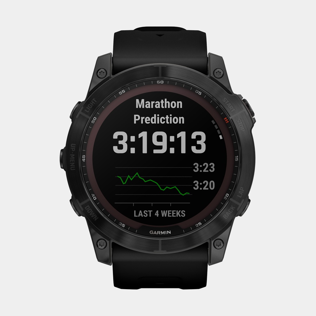 Fenix 7X Sapphire Solar (2022) Carbon Gray DLC w/ Black Band (copie)