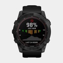 Fenix 7X Sapphire Solar (2022) Carbon Gray DLC w/ Black Band (copie)