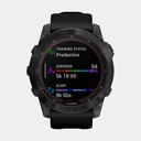 Fenix 7X Sapphire Solar (2022) Carbon Gray DLC w/ Black Band (copie)