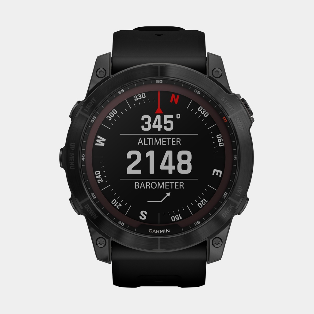 Fenix 7X Sapphire Solar (2022) Carbon Gray DLC w/ Black Band (copie)