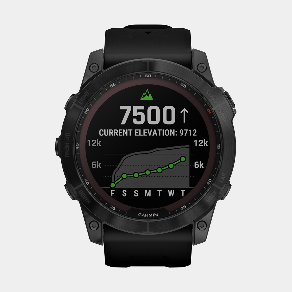 Fenix 7X Sapphire Solar (2022) Carbon Gray DLC w/ Black Band (copie)