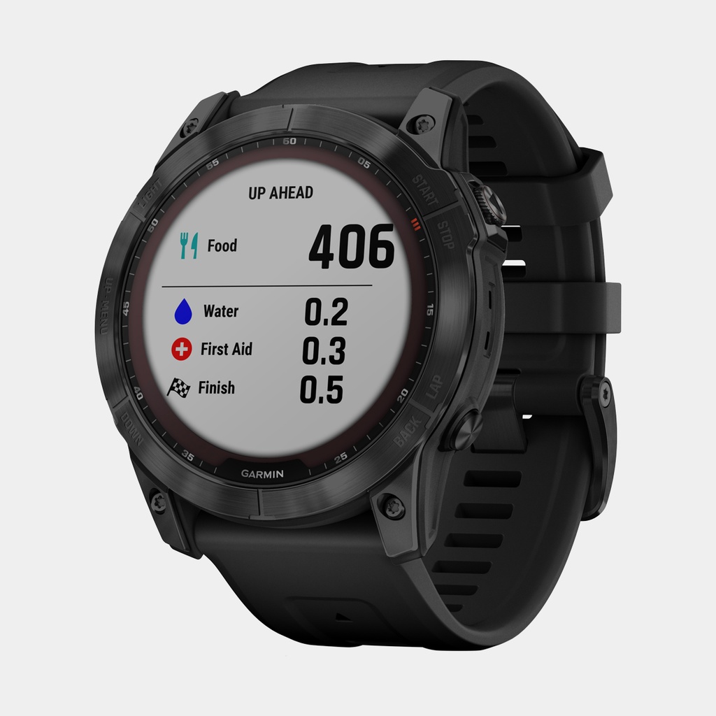 Fenix 7X Sapphire Solar (2022) Carbon Gray DLC w/ Black Band (copie)