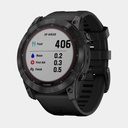 Fenix 7X Sapphire Solar (2022) Carbon Gray DLC w/ Black Band (copie)