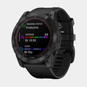 Fenix 7X Sapphire Solar (2022) Carbon Gray DLC w/ Black Band (copie)