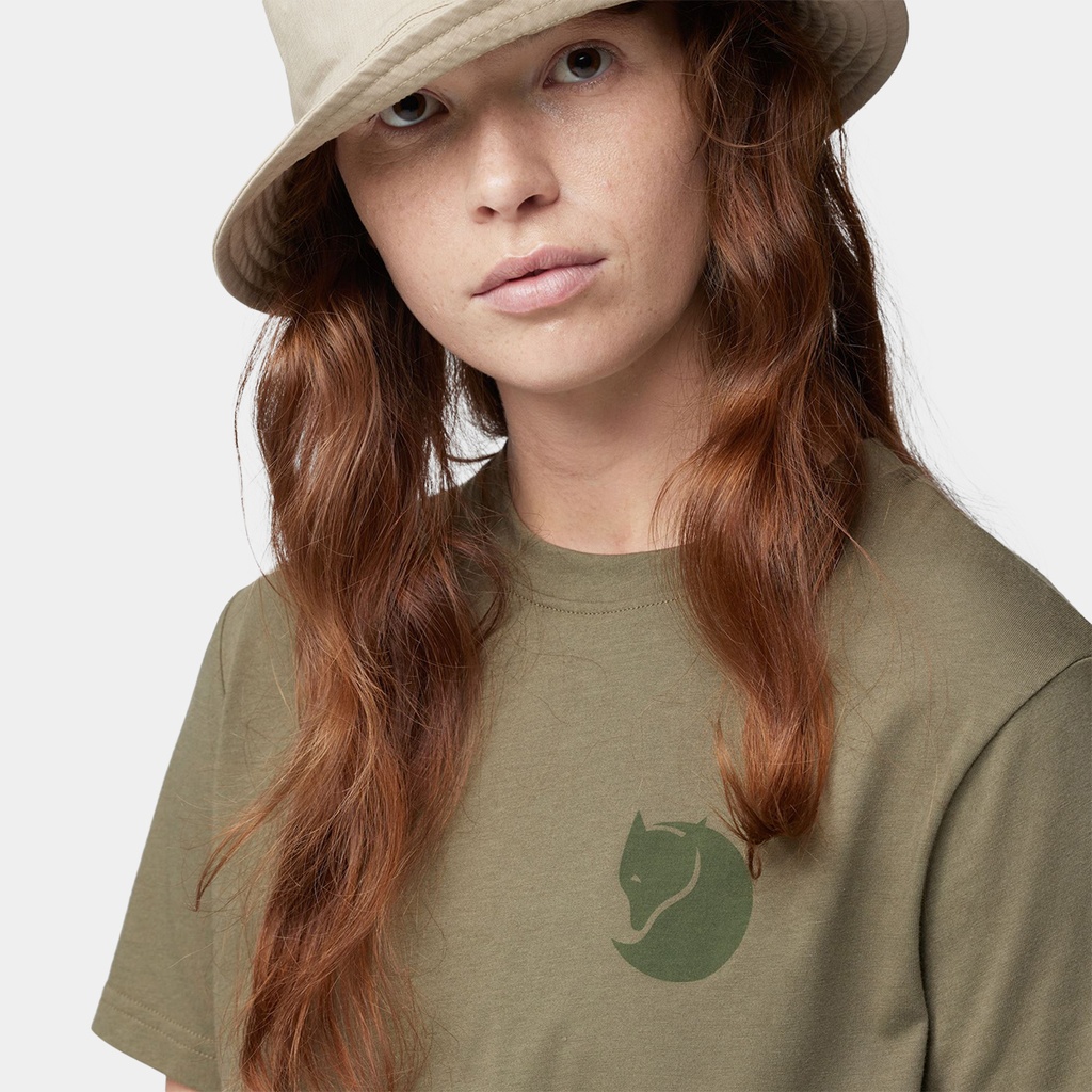 Fox Boxy Logo Tee Women Green