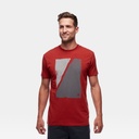 Block Print Mountain Tee Red Rock