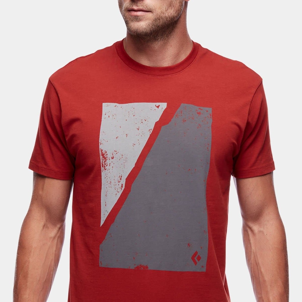 Block Print Mountain Tee Red Rock