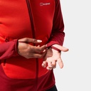 Heuberg Hoody Polartec Fleece Jacket Women (2023) Poinciana / Red Dahlia