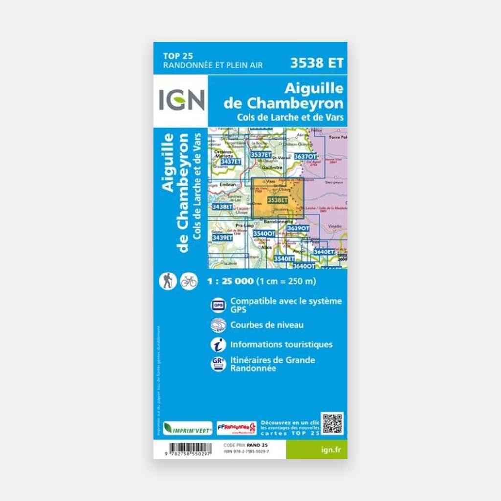 Aiguille de Chambeyron / Cols de Larche et de Vars 1/25 3538ET (2020)