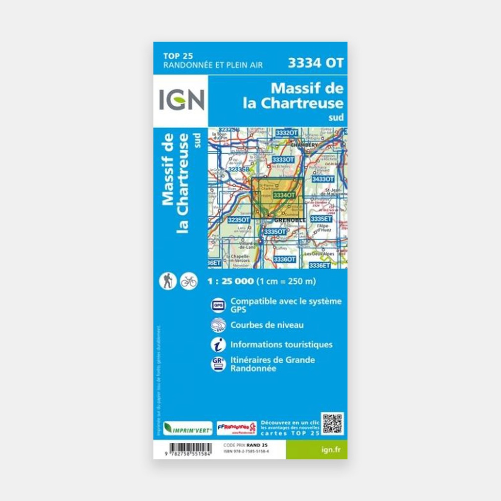 Massif de la Chartreuse Sud 1/25 3334OT (2021)