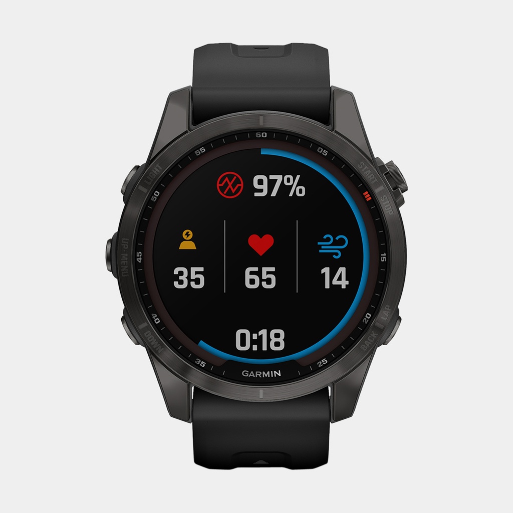 Fenix 7S Sapphire Solar (2022) Titan Carbon Gray Dlc / Blk Band