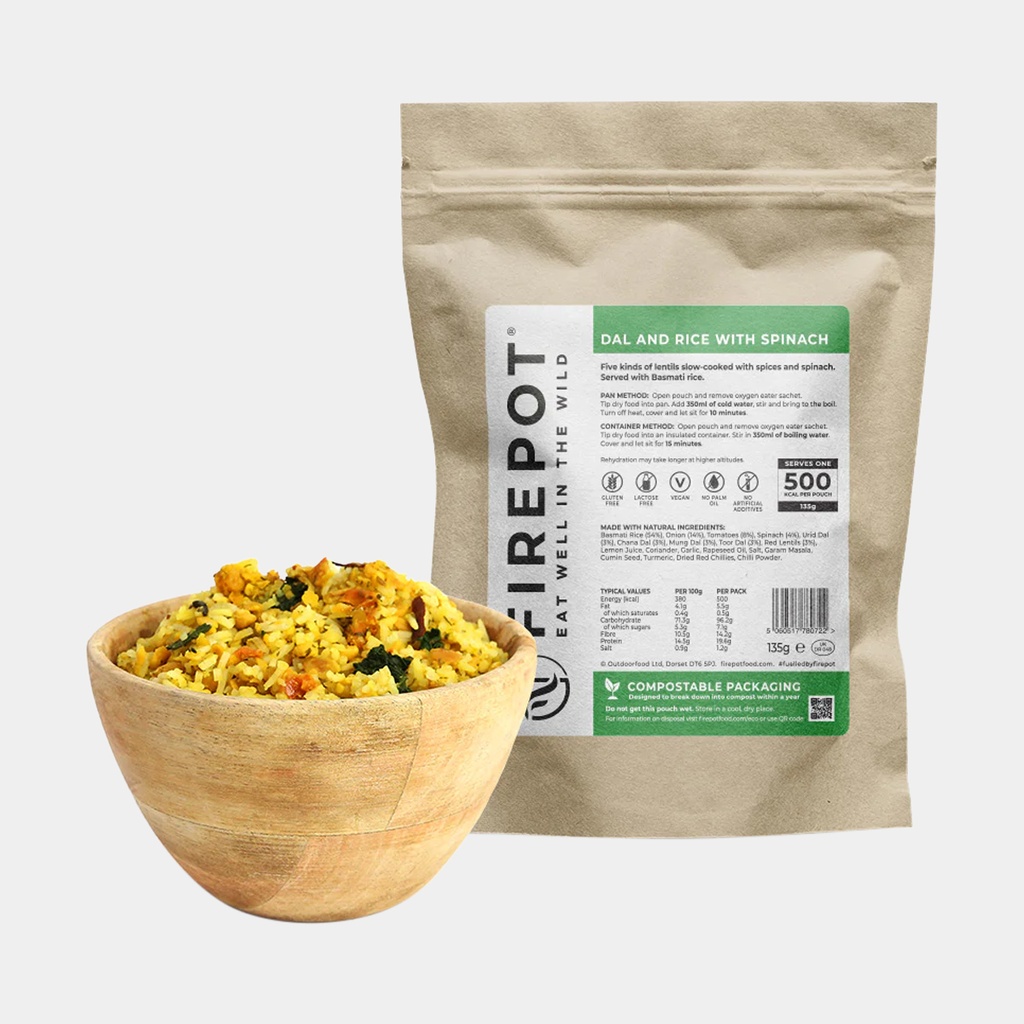 Dal and Rice with Spinach