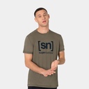 Logo Tee Stone Grey / Blueberry