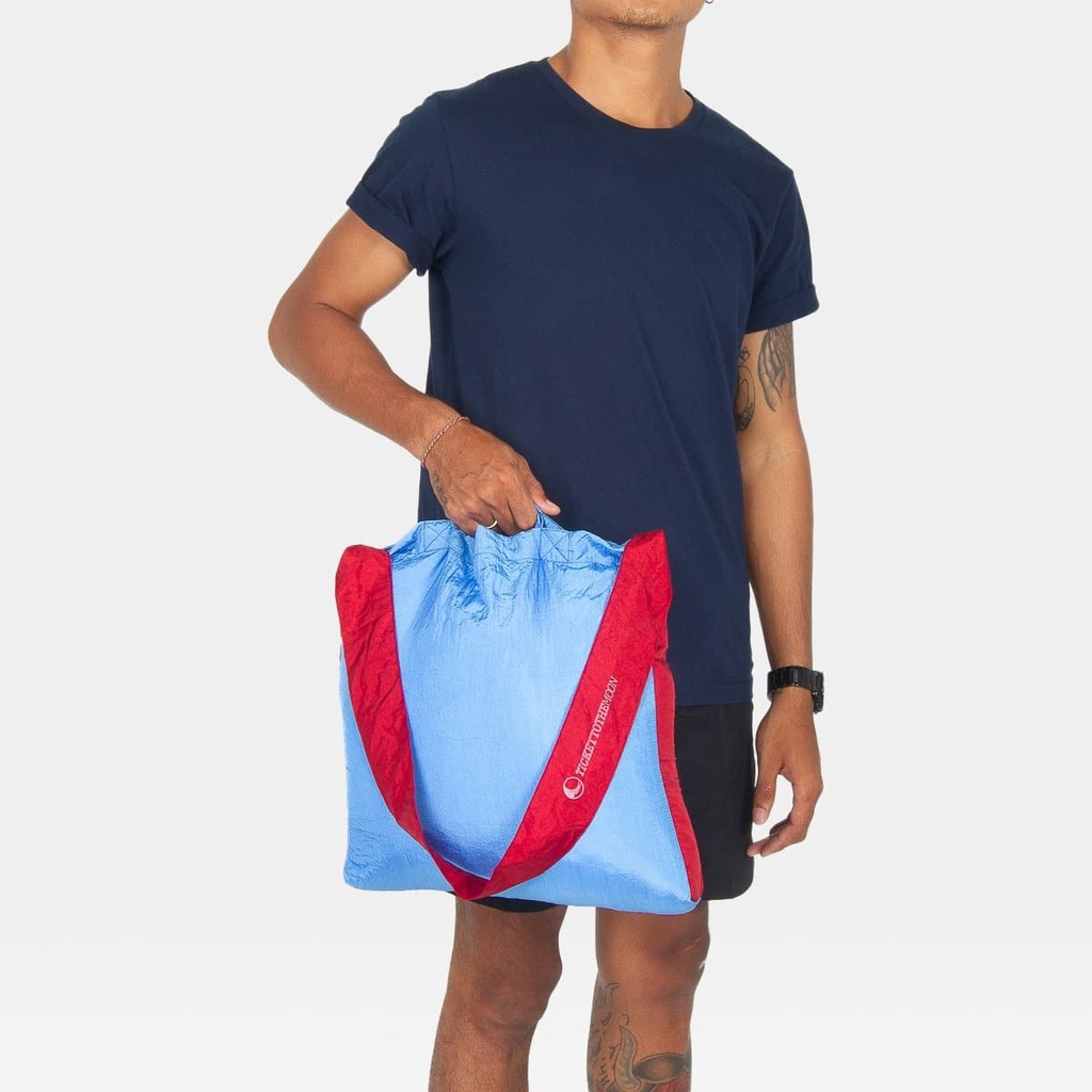 Marketbag Light Blue / Burgundy