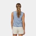Regenerative Organic Certified Cotton Tank Women (2023) Sunset Stripe : Light Plume Grey