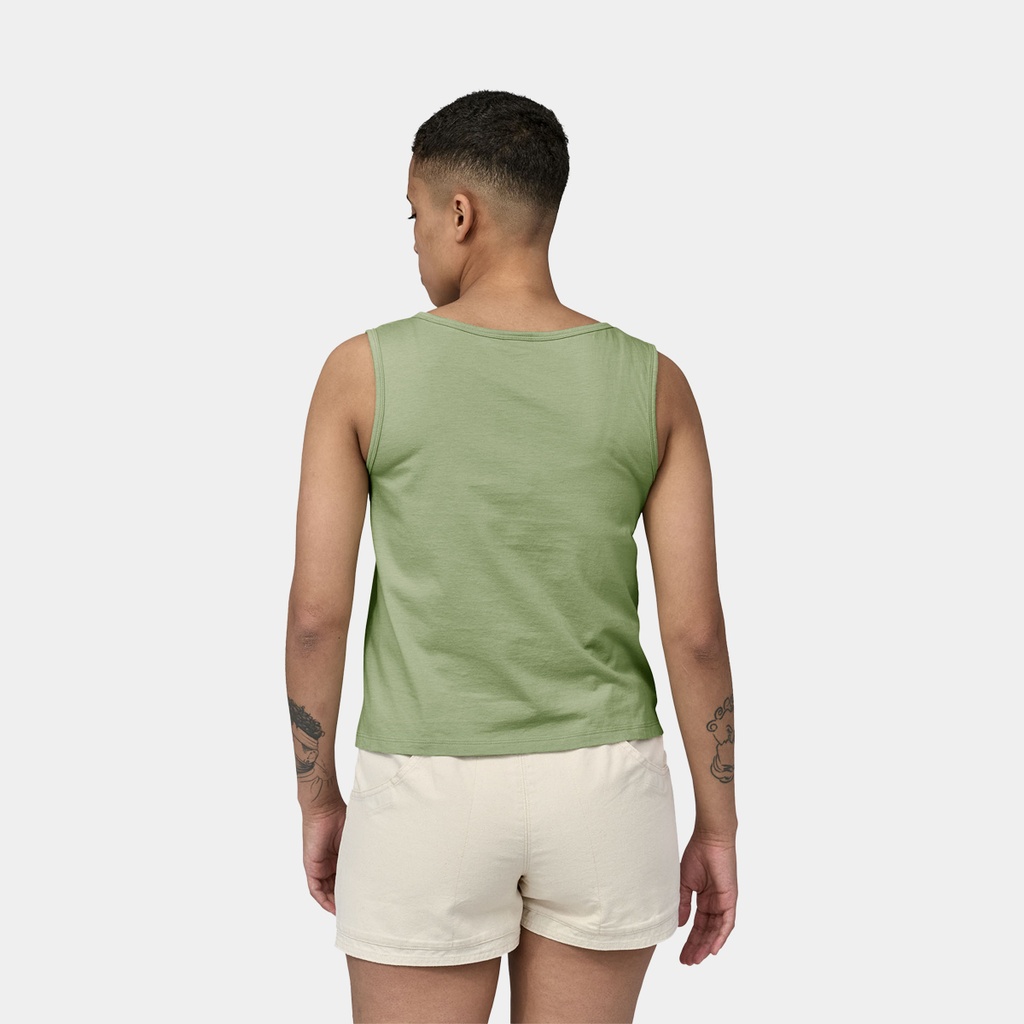 Regenerative Organic Certified Cotton Tank Women (2023) Salvia Green