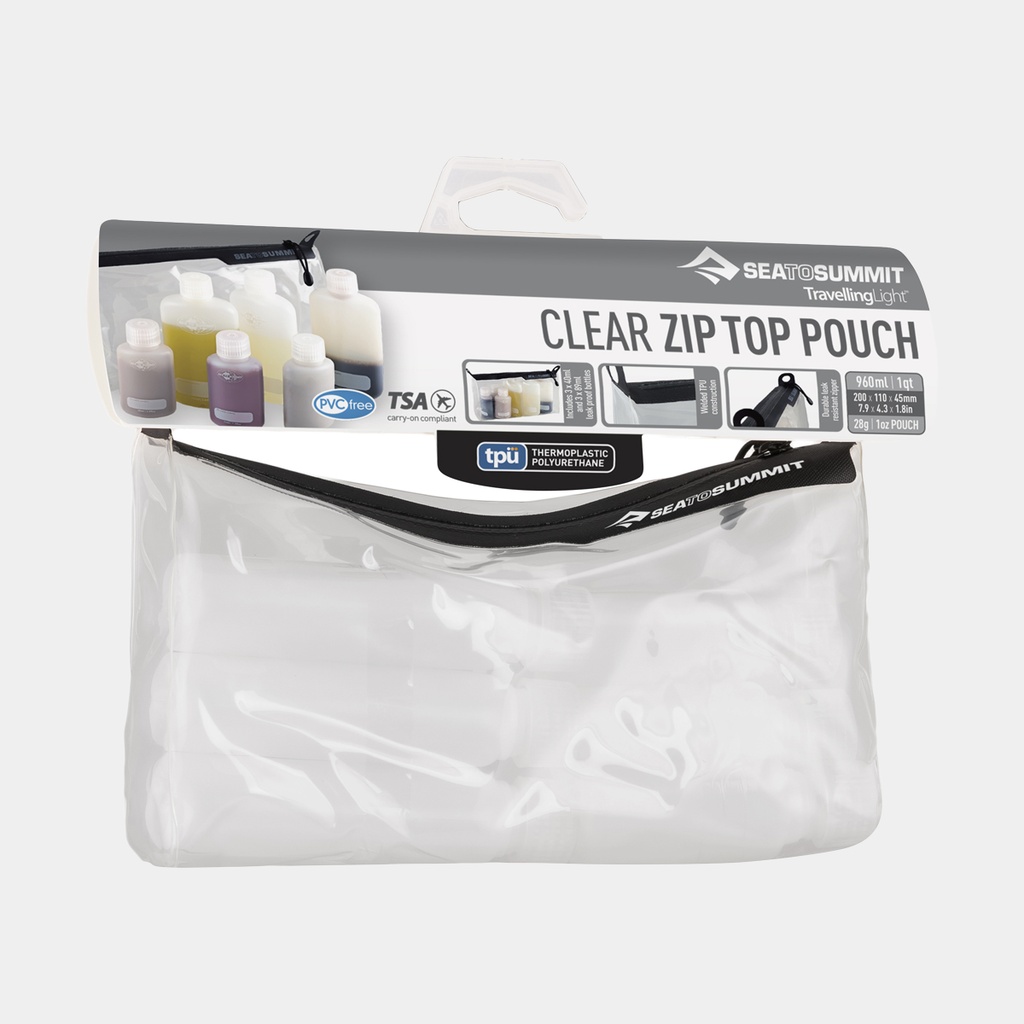 TPU Clear Ziptop Pouch Toiletry Bag Transparent Pouch