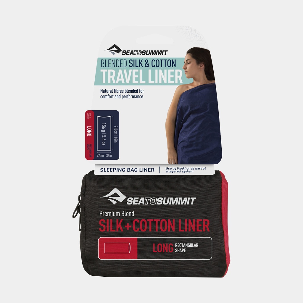 Silk & Cotton Travel Liner Rectangular Long