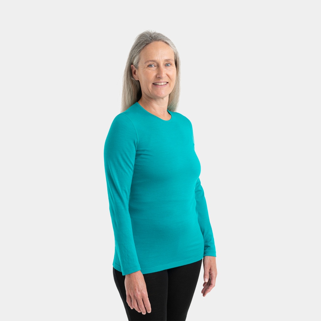 Oasis Long Sleeves Crewe 200 Women Flux Green