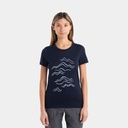 Tech Lite II Short Sleeves Merino 150 Tee Mountain Strokes Women Midnight Navy