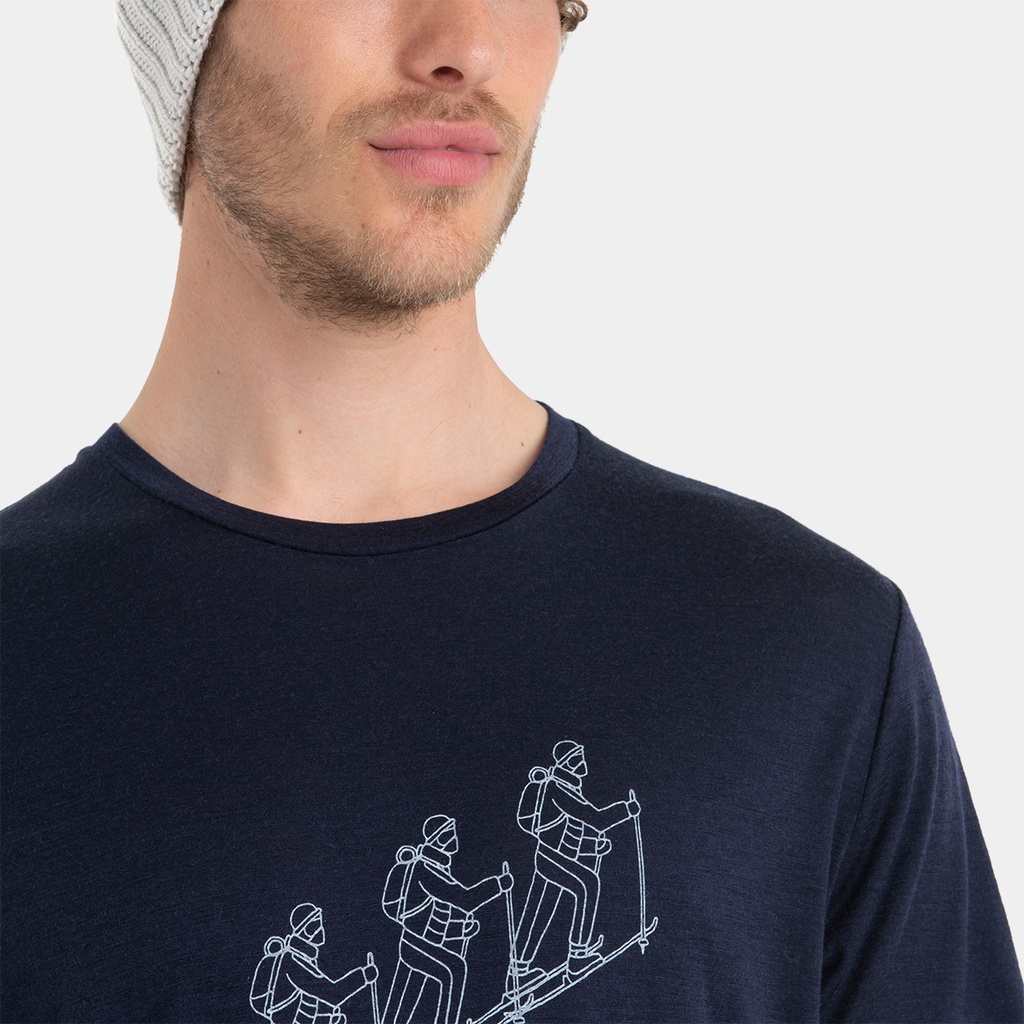 Tech Lite II Short Sleeves Merino 150 Tee Natural Ski Tour Midnight Navy