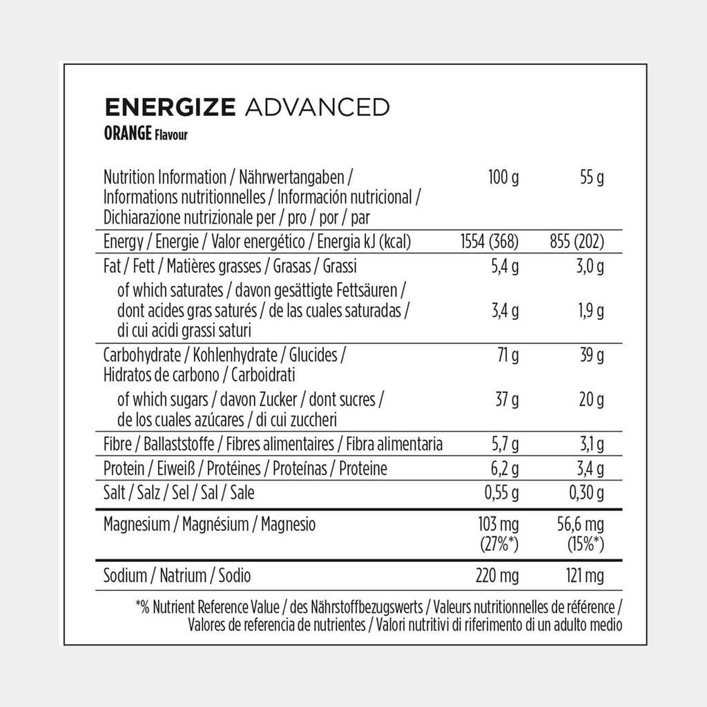 Energize Advanced Bar (2023) Orange