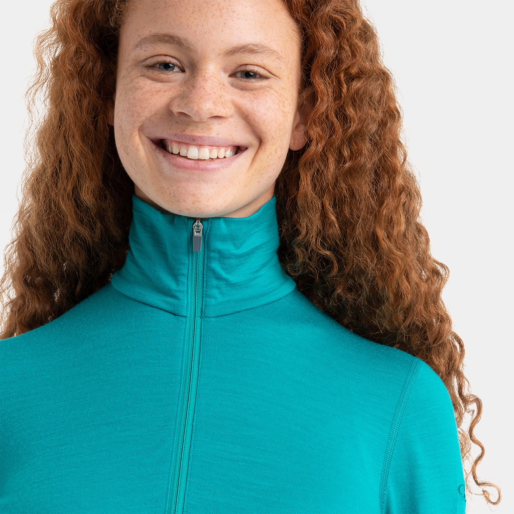 Oasis Long Sleeves Half Zip 200 Women Flux Green