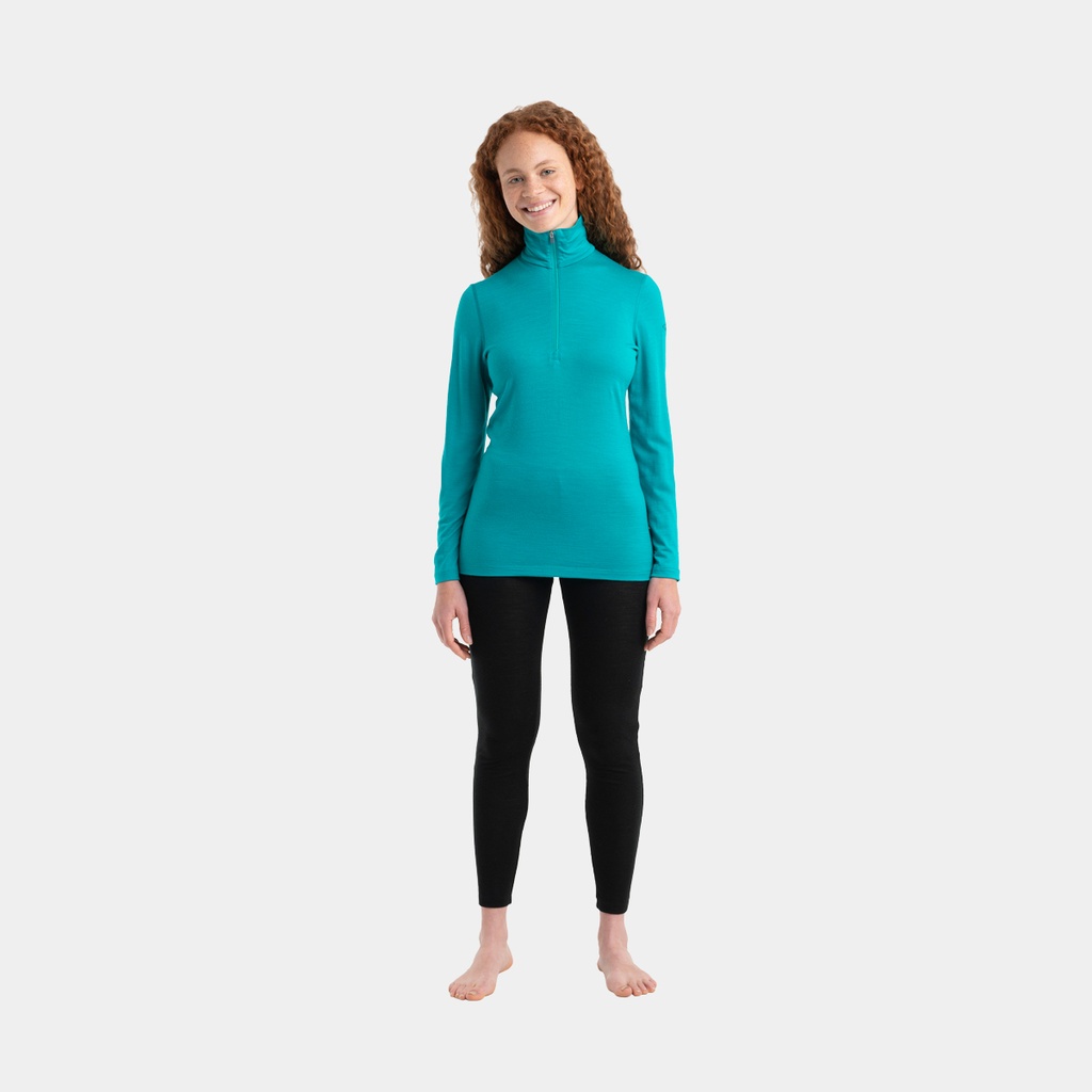 Oasis Long Sleeves Half Zip 200 Women Flux Green